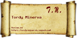 Tordy Minerva névjegykártya